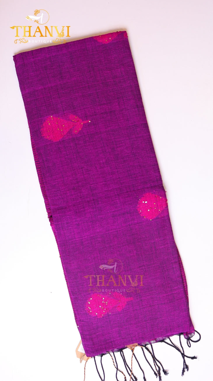 Mushroom Linen Saree