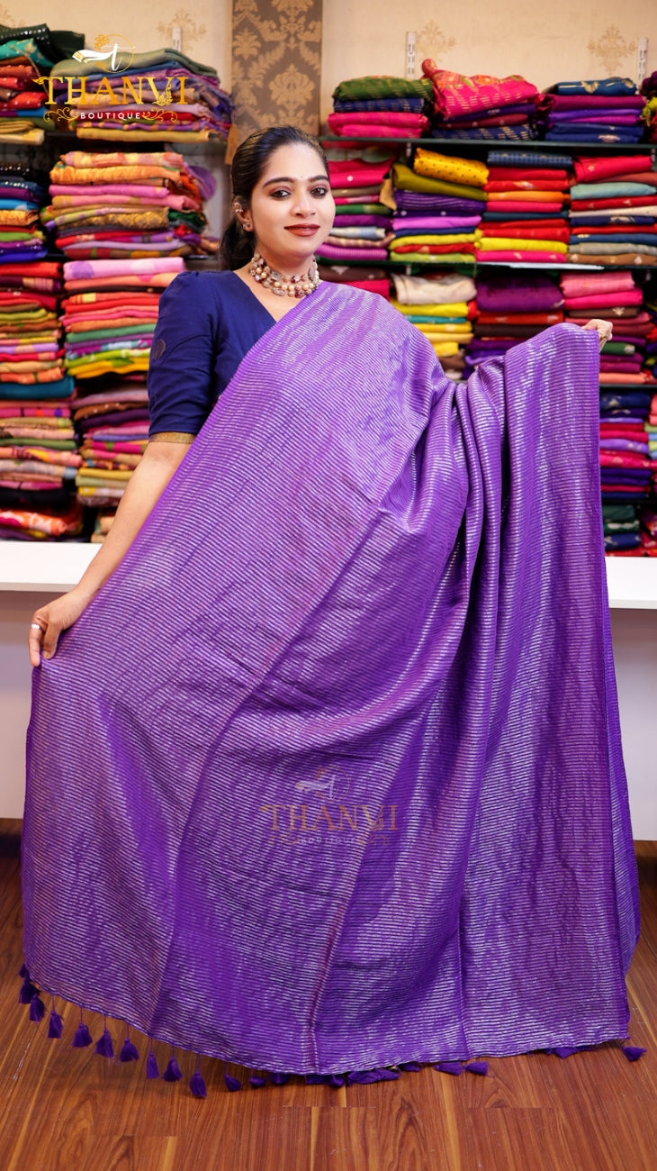 Muslin Mashru  Saree