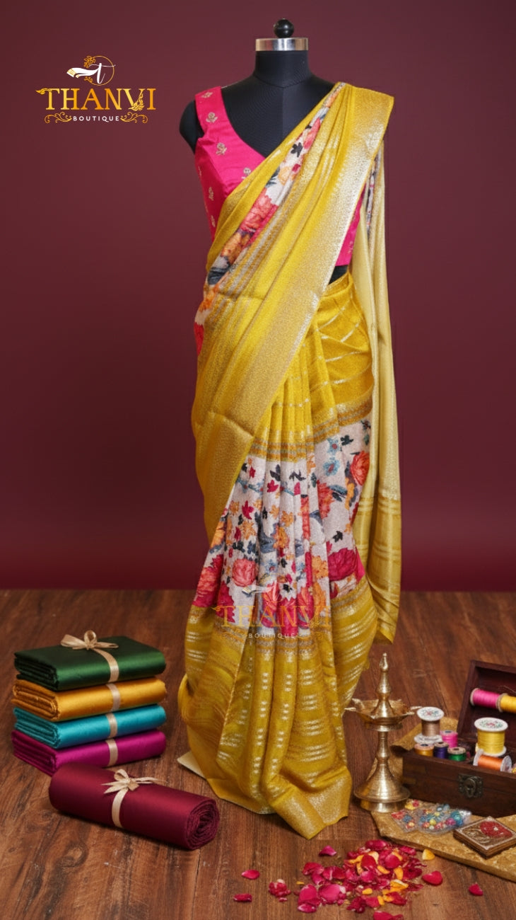 Mysore Crape Silk Saree