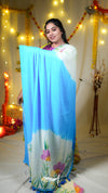 Painted Cotton Mulberry Saree
