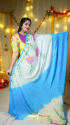 Painted Cotton Mulberry Saree