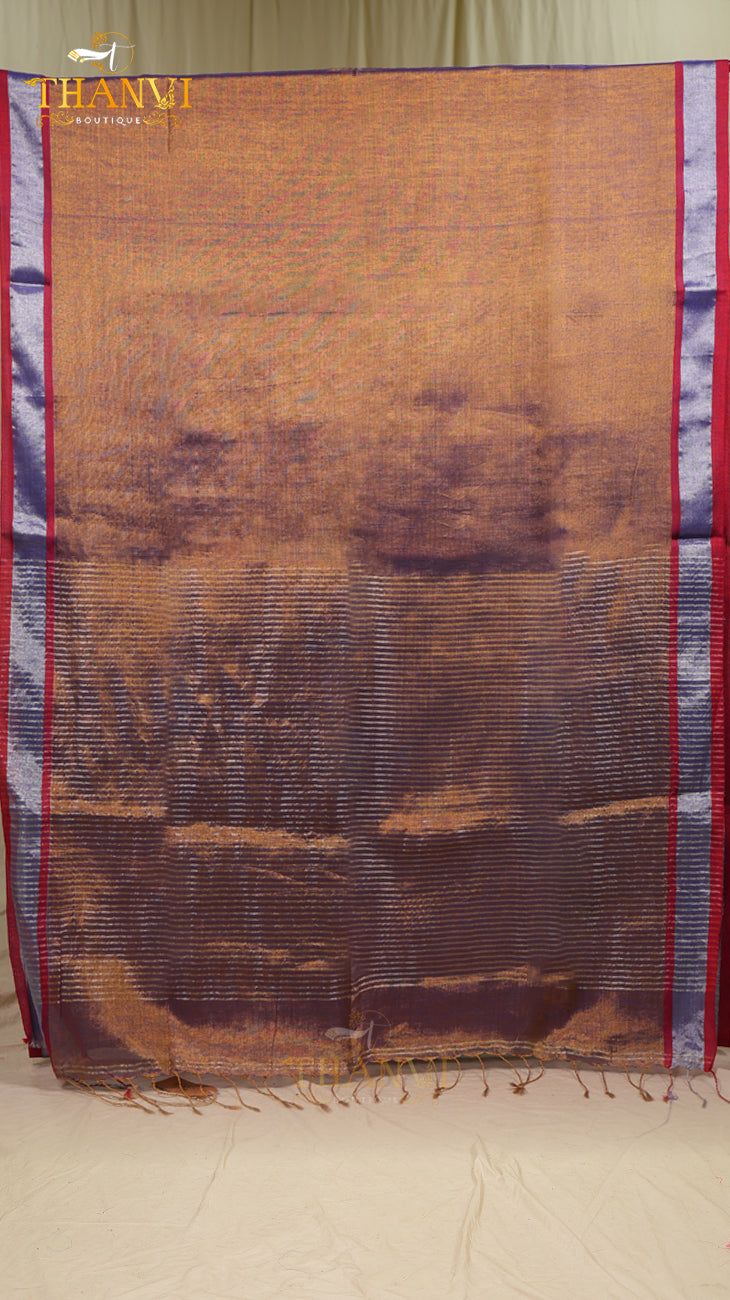 Pallu Stripe Tissue Linen Border