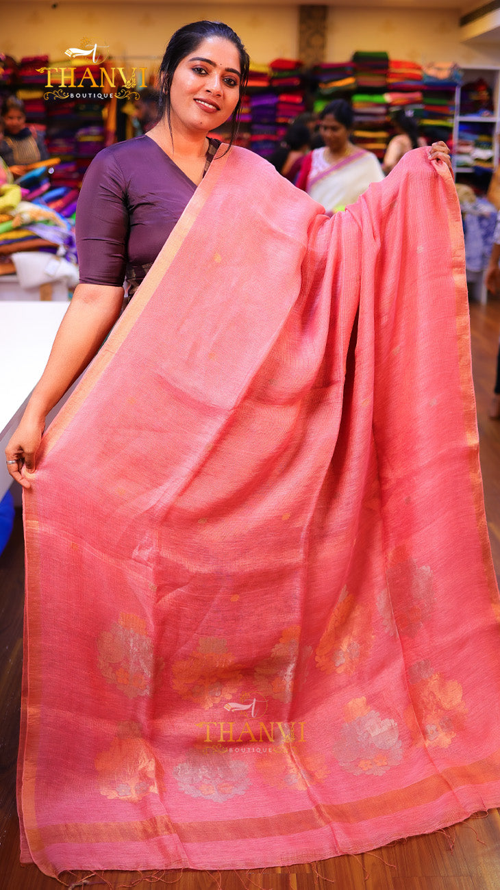 Pineapple Matka Tissue Saree