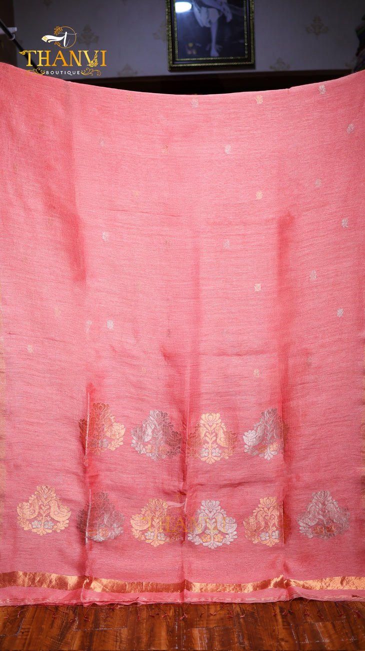 Pineapple Matka Tissue Saree