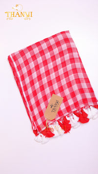 Popstick Checks Saree