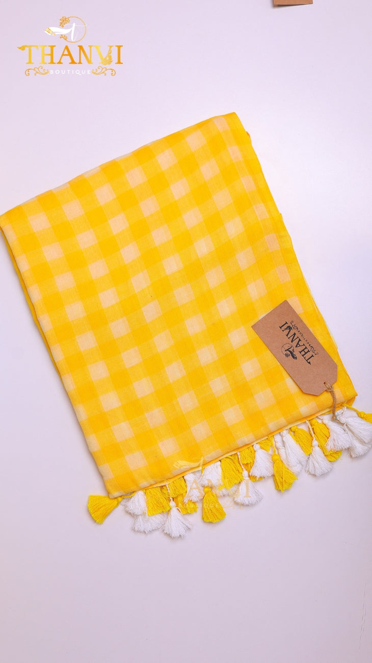 Popstick Checks Saree