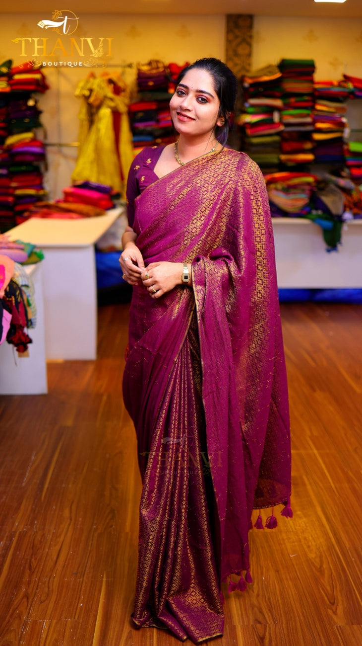 Premium Zari saree – Thanvi Boutique