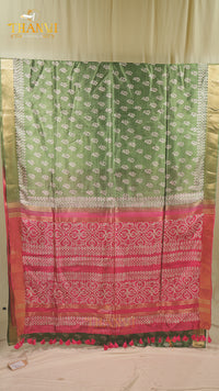 Pure Banana Peth Hand Block Silk Saree