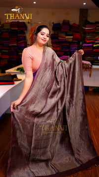 Pure Metallic Tissue Linen Sarees