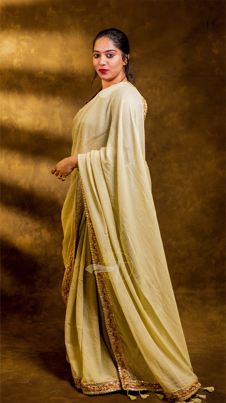 Q Lace Border Saree