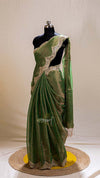 Raga Pearl Big Border Tissue Saree