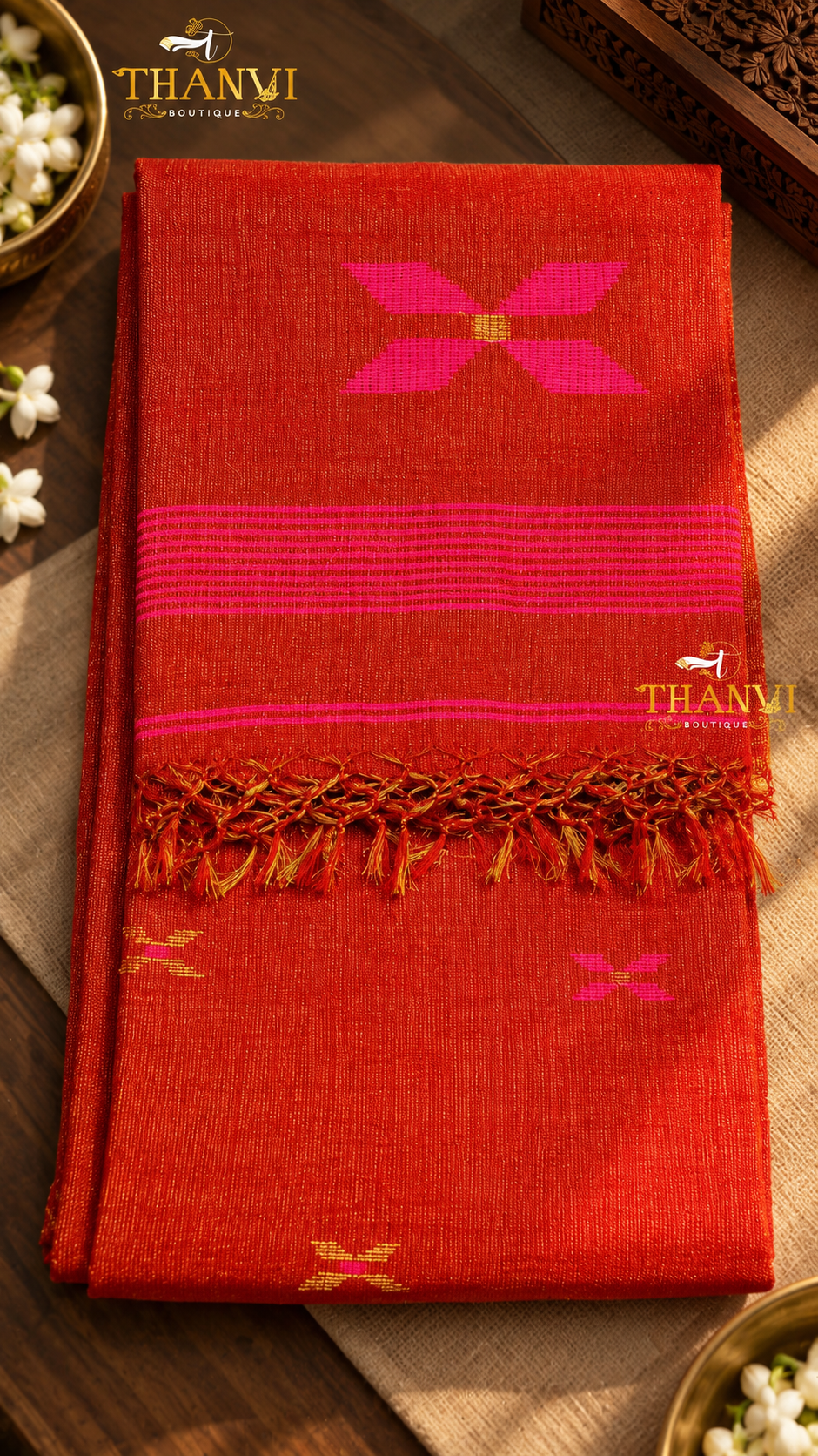 Elite Tissue Linen Saree