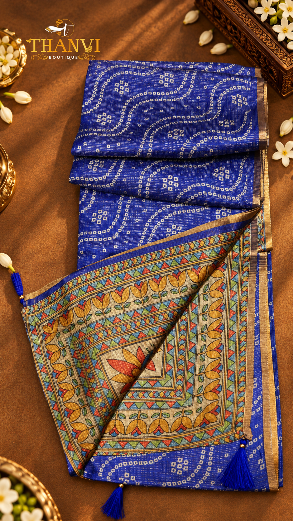 Premium Floral Print Saree