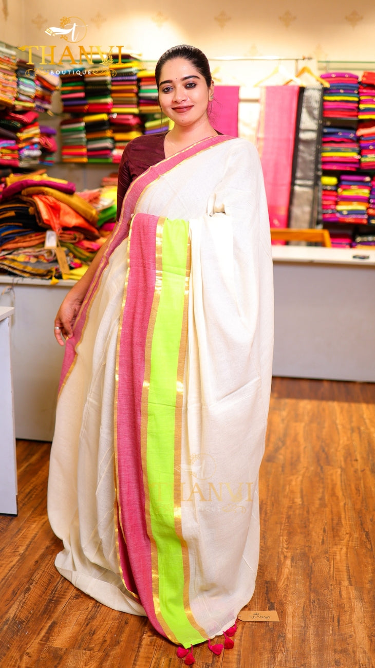 String Border Saree
