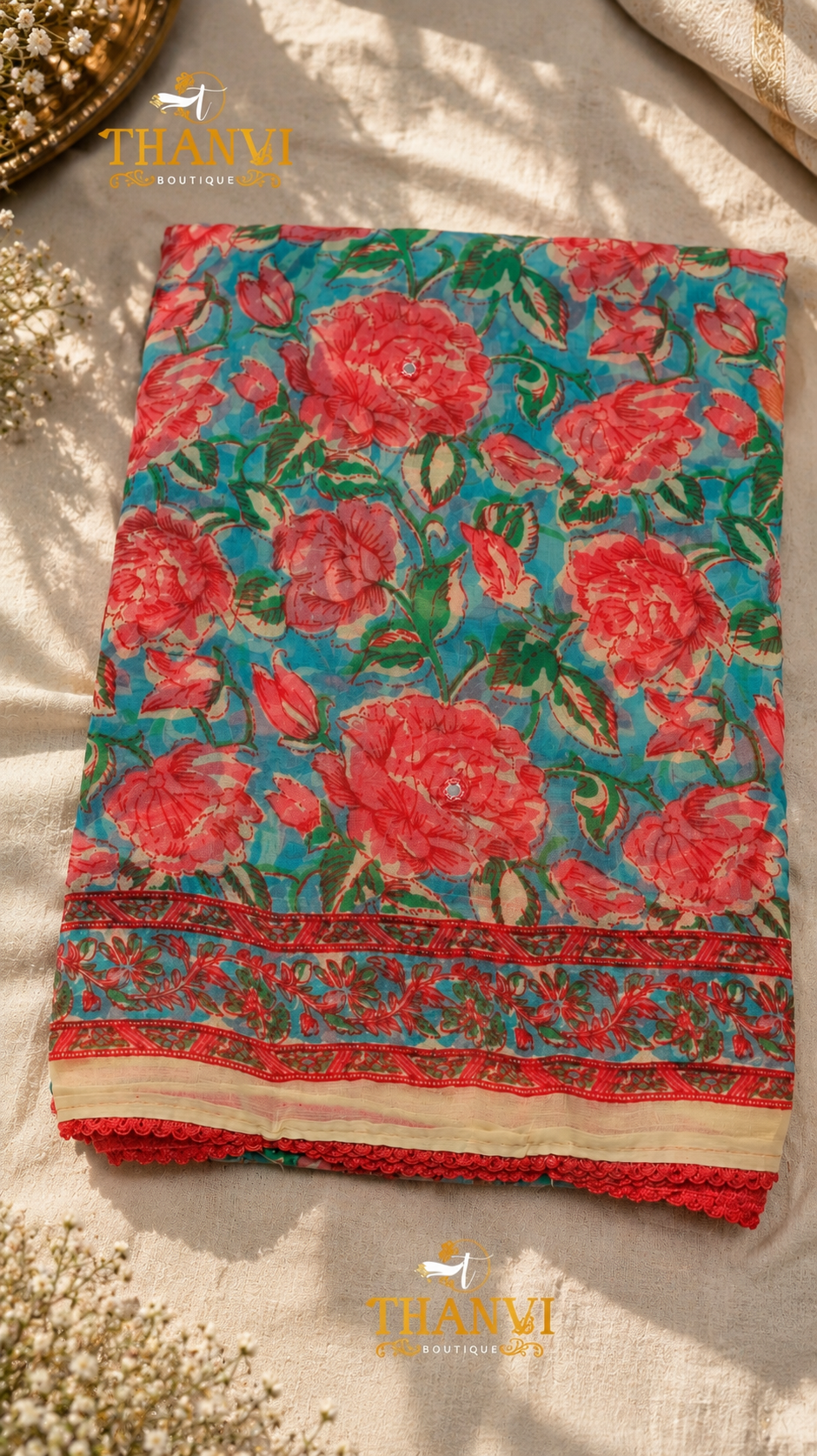 Floral Print Saree