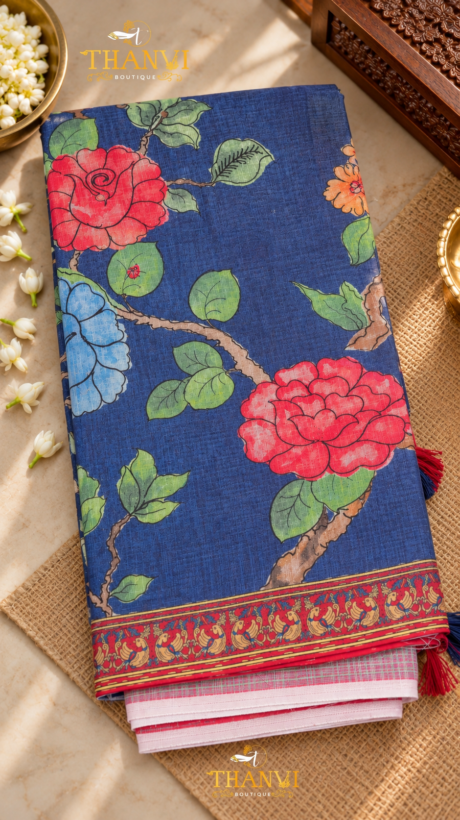 Linen Mirror Saree