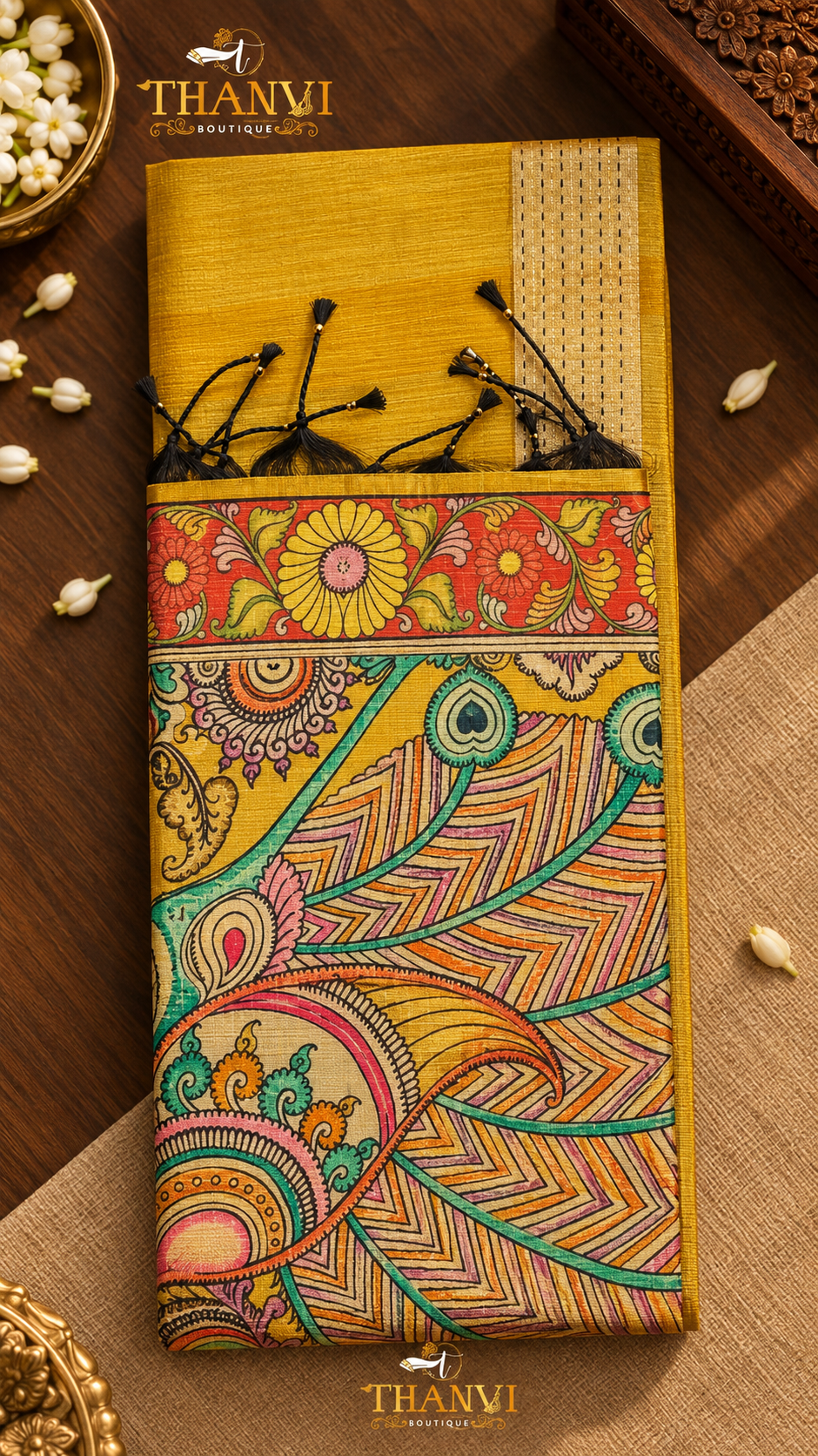 Modal Kalamkari Saree
