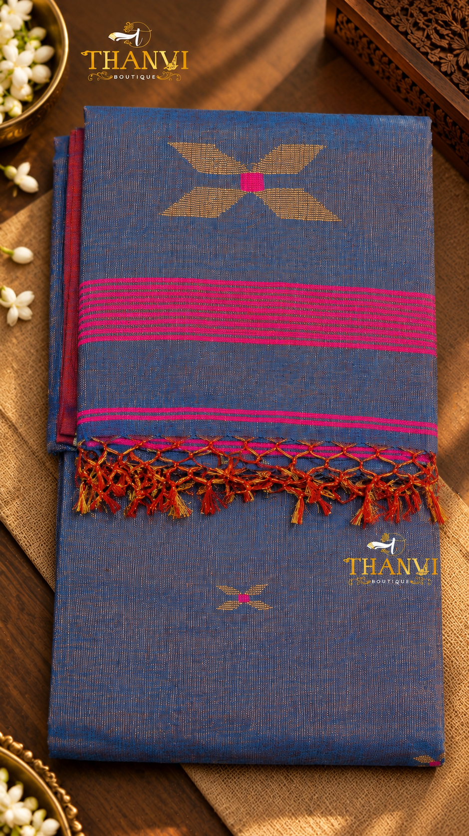 Elite Tissue Linen Saree