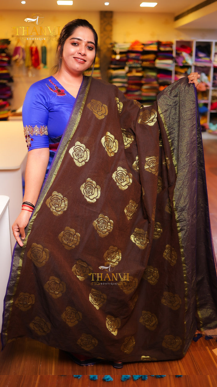 Tissue Jacquard Print Saree