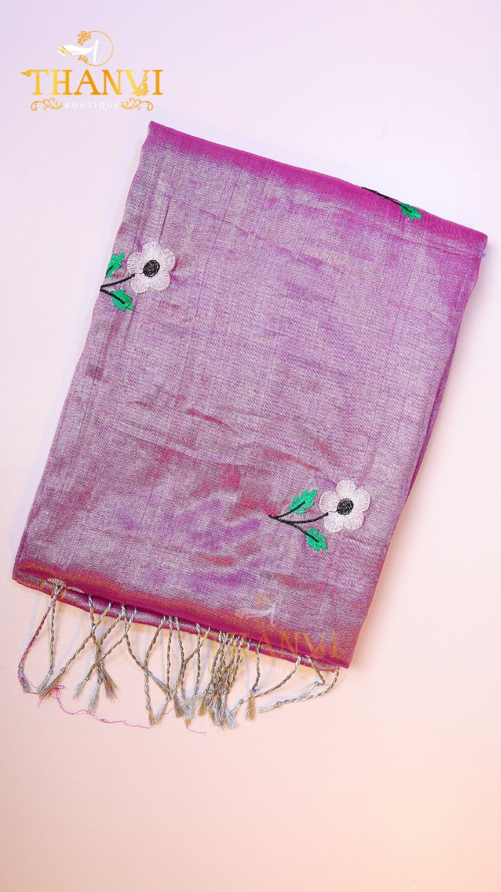 Dual Tissue EMB Saree