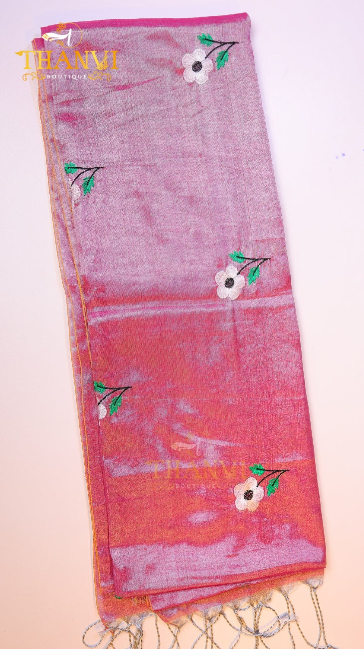 Dual Tissue EMB Saree