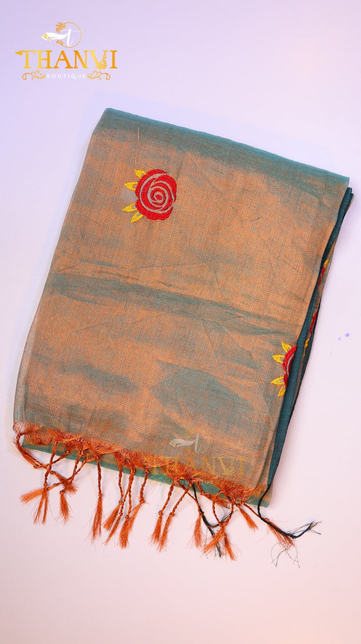 Dual Tissue EMB Saree