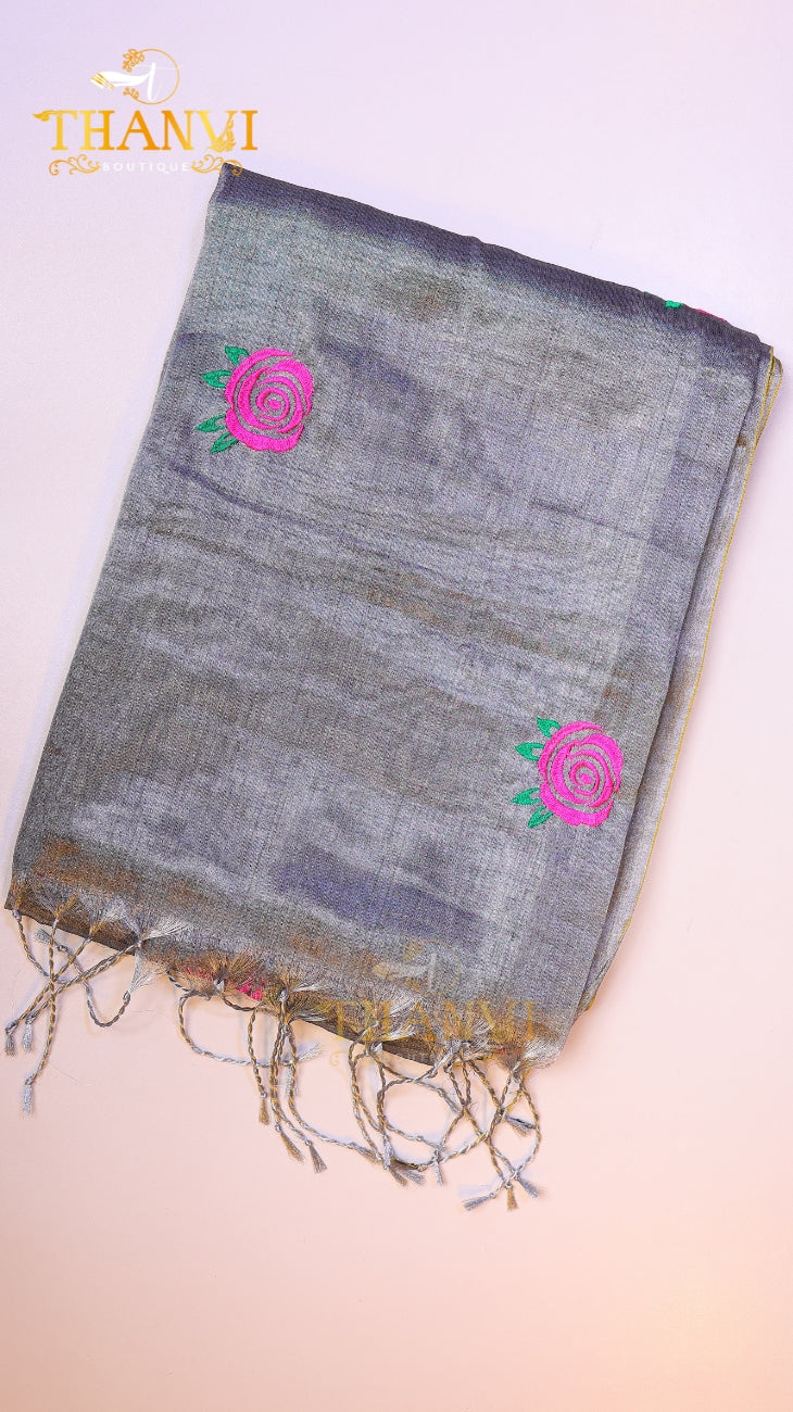 Dual Tissue EMB Saree