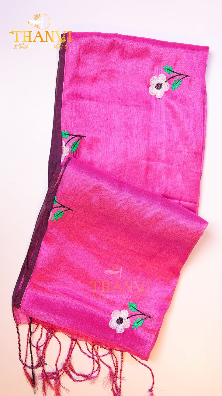 Dual Tissue EMB Saree
