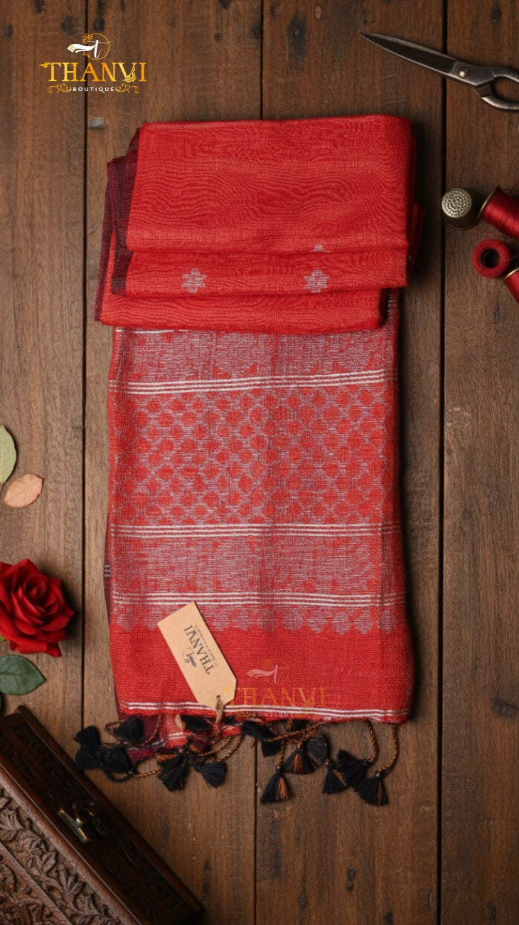 Tissue Linen Saree