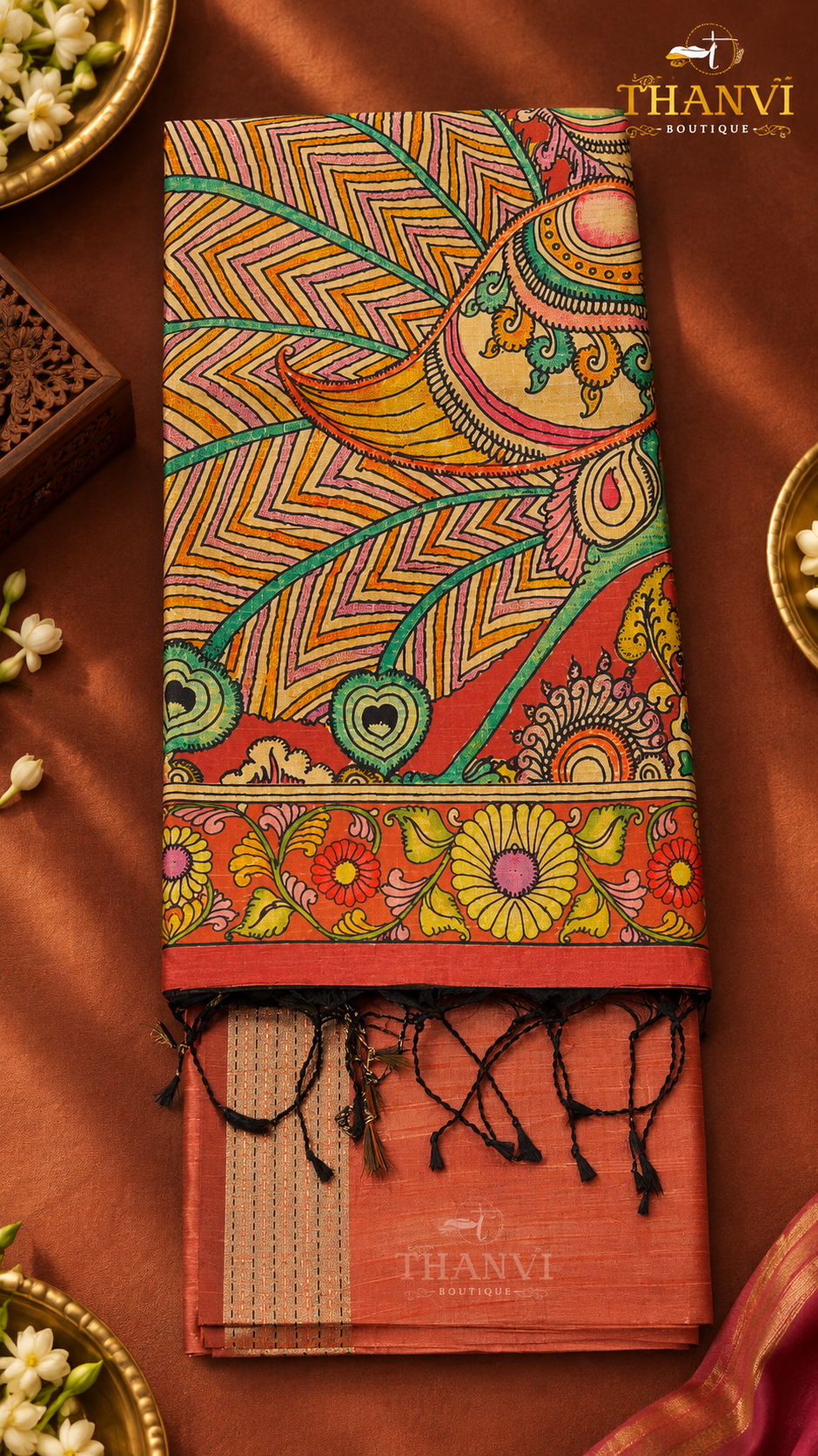 Modal Kalamkari Saree