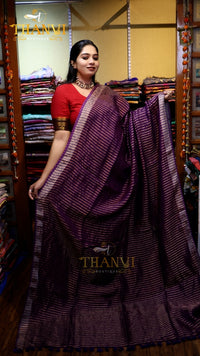 Metallic Linen Saree