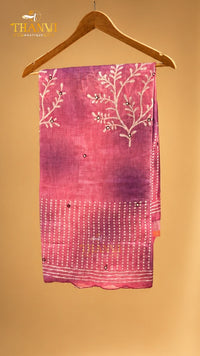 Kotta Cotton Mirror Work Saree