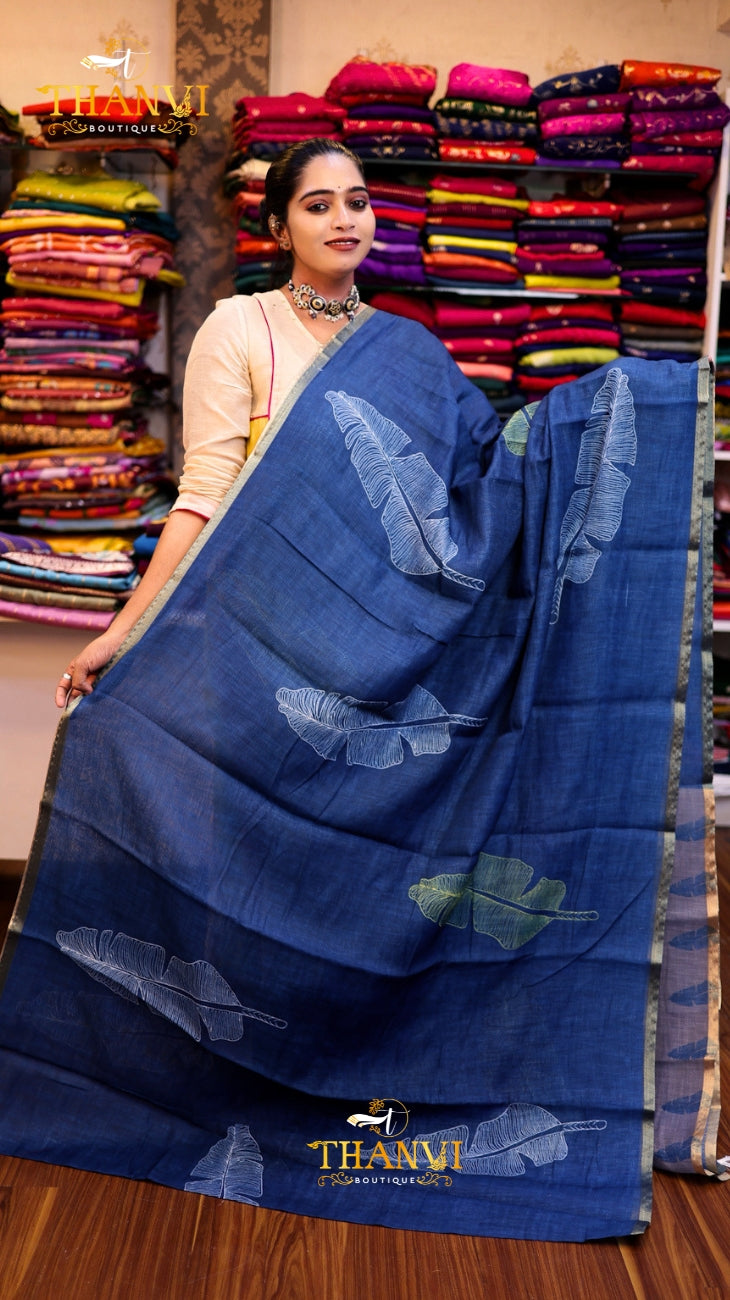 Linen Saree