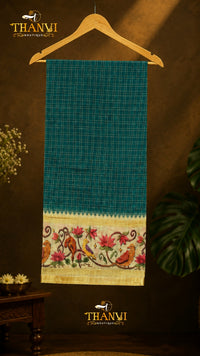 Checks Linen Saree