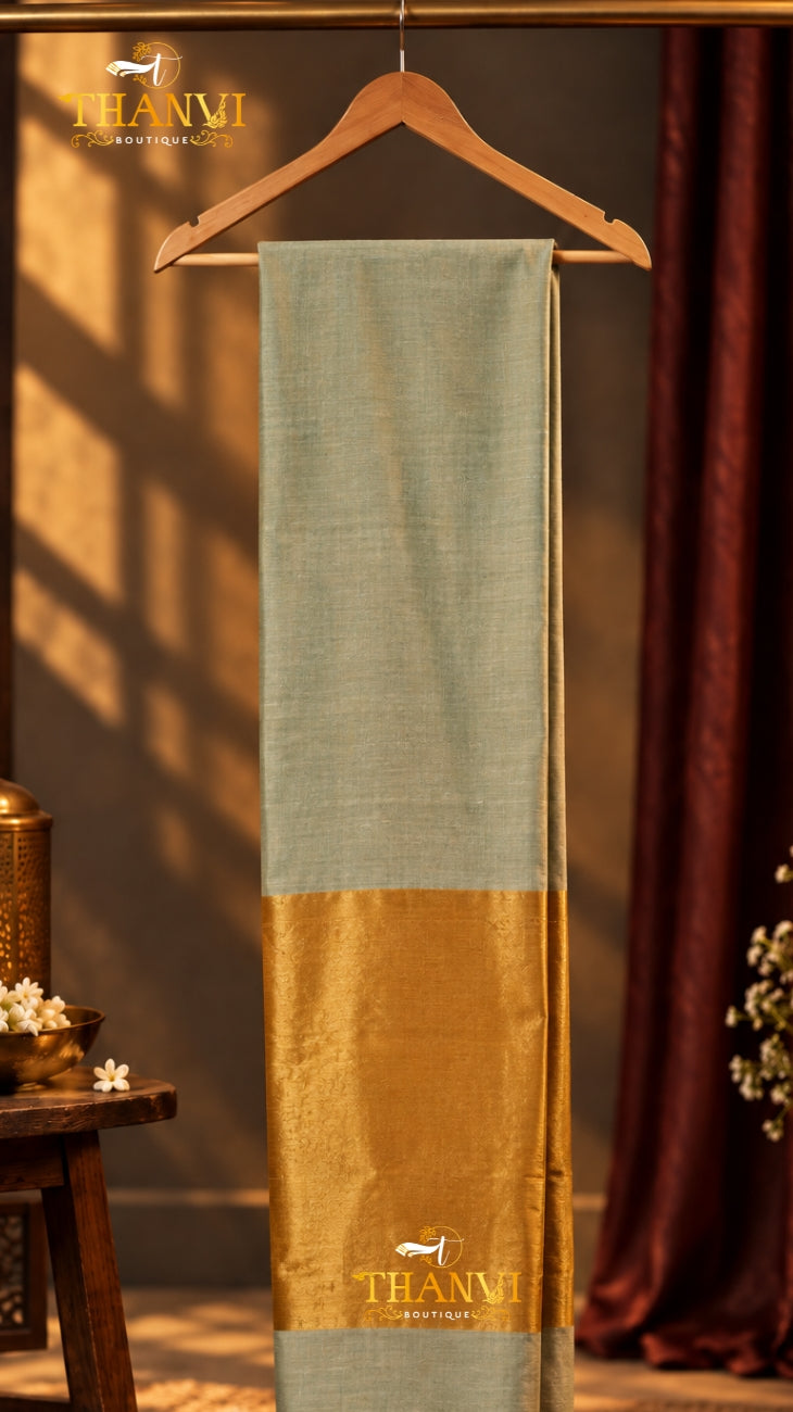 Metallic Pallu Mulberry Saree