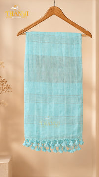 Double Zari Linen saree