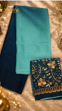 Dual Shade Georgette Saree