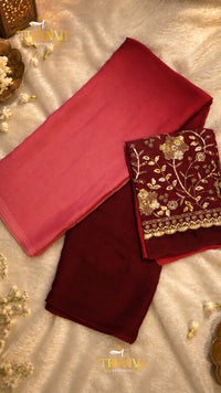 Dual Shade Georgette Saree