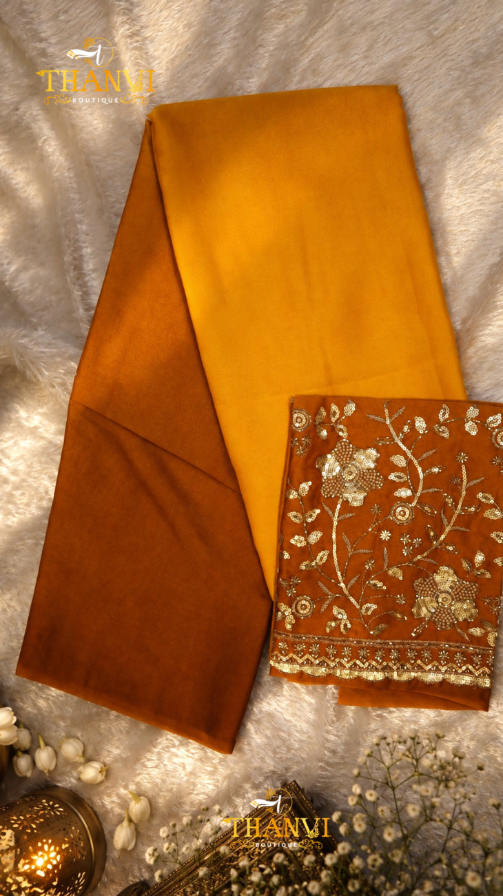 Dual Shade Georgette Saree