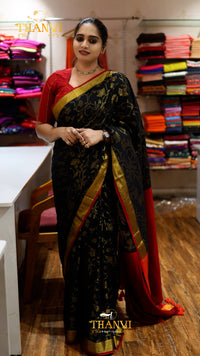 Tissue Jacqurad print Saree
