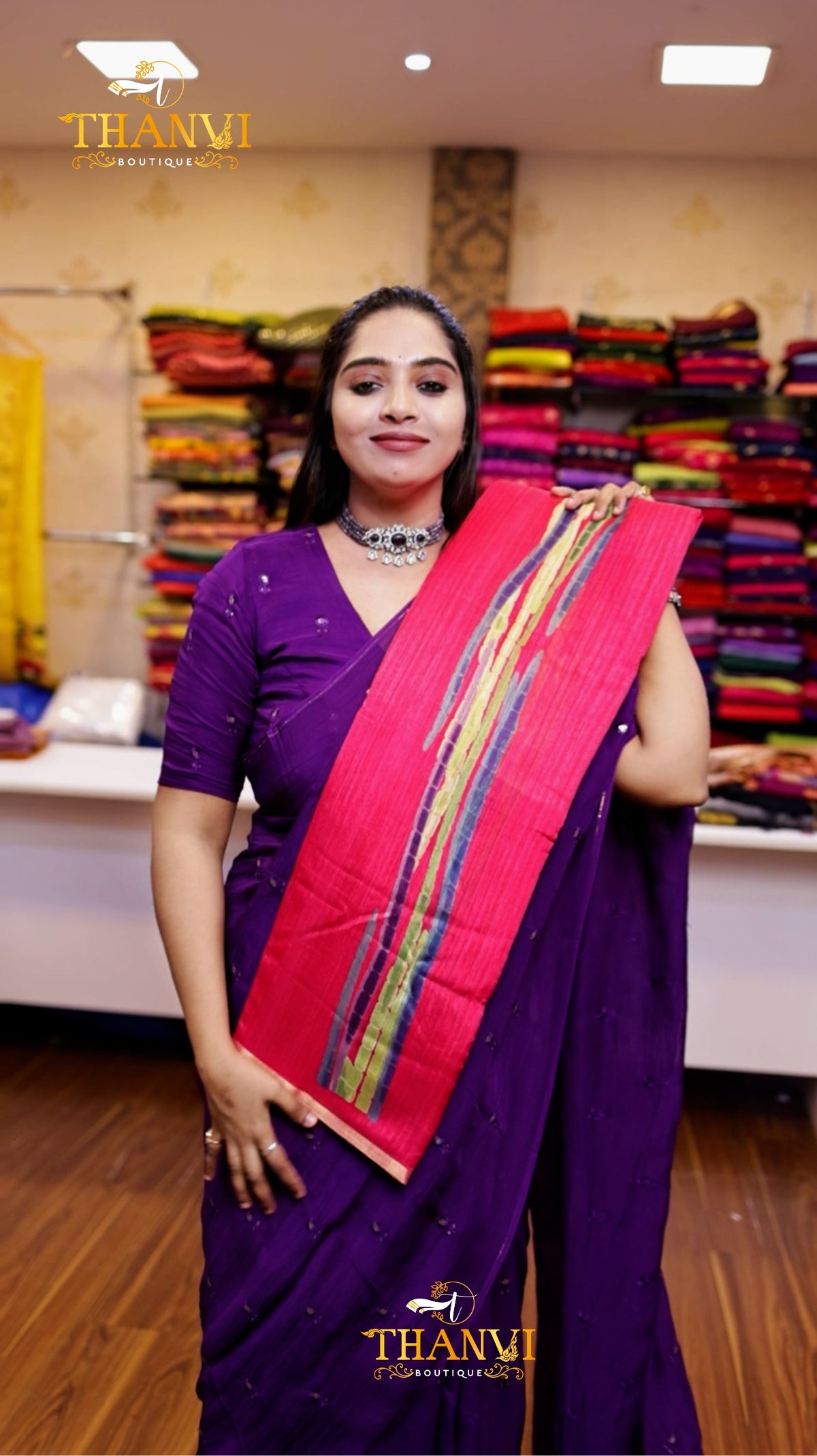 Wave Painted Saree