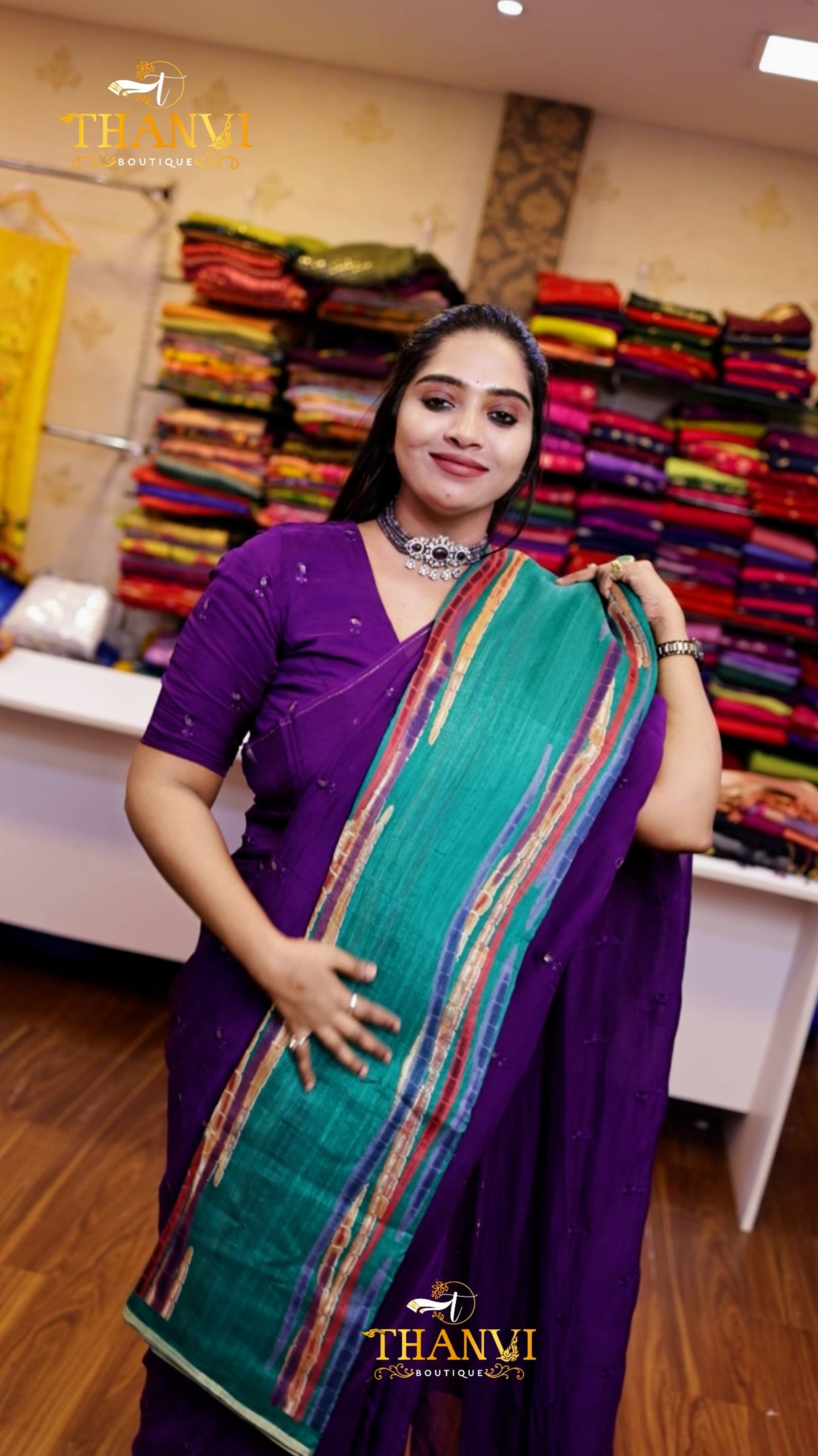 Wave Painted Saree