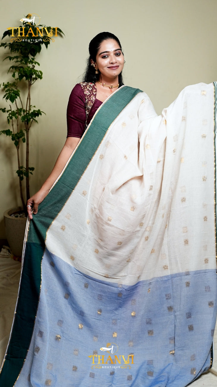 Zari Stripes Embroidered Saree