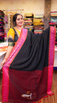 Zari Emb Stripes Border