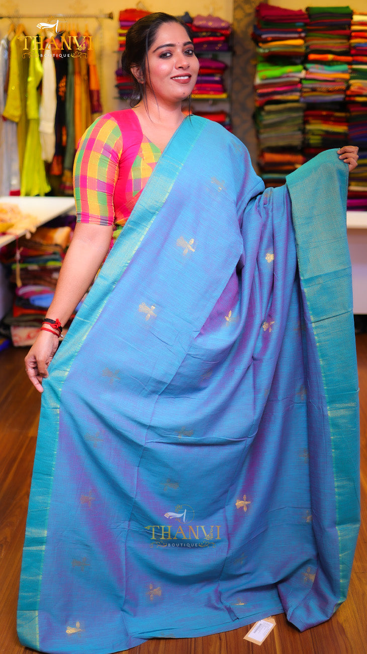 Zari Emb Stripes Border