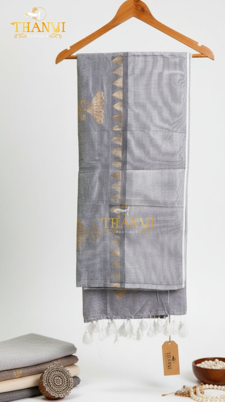 Zari Emb Stripes Border