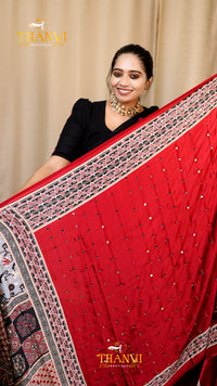Ajarakh Modal Silk Saree