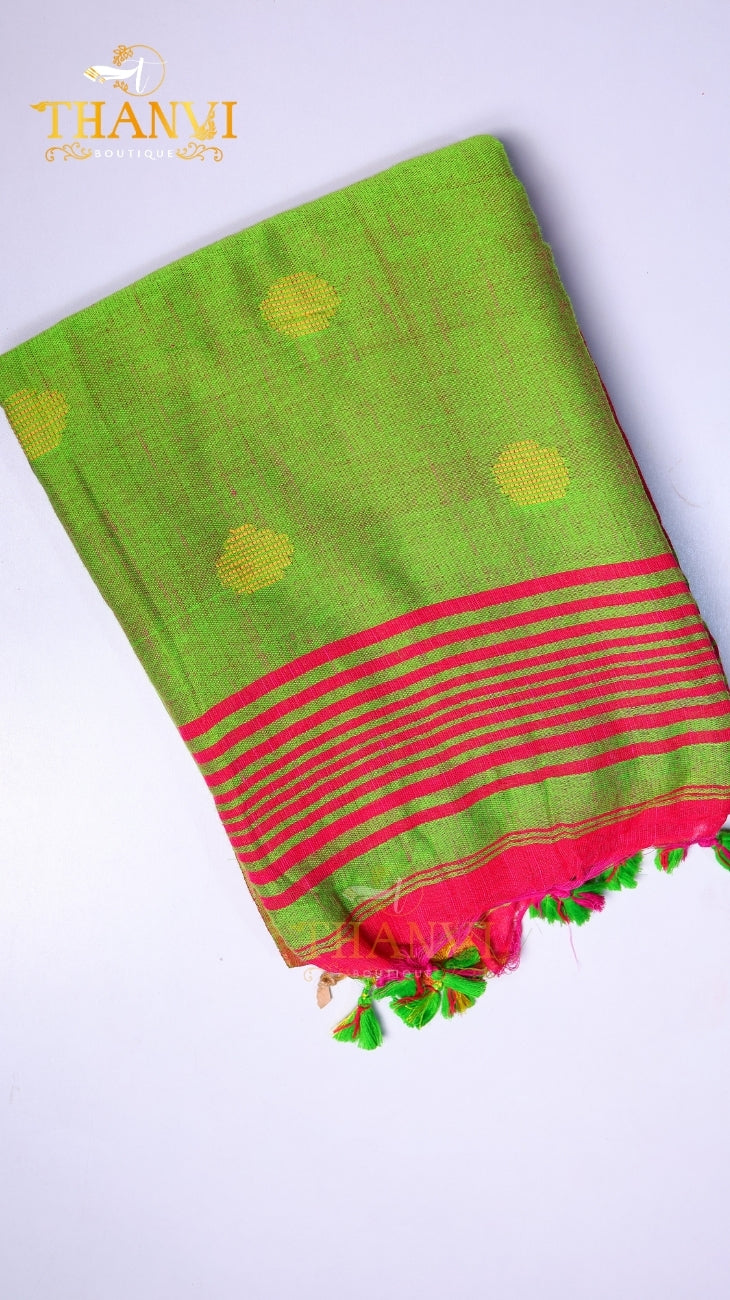Butta Linen Saree