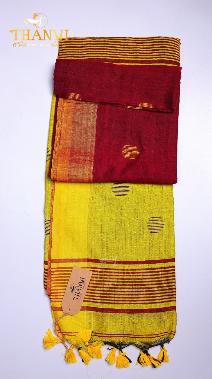 Butta Linen Saree