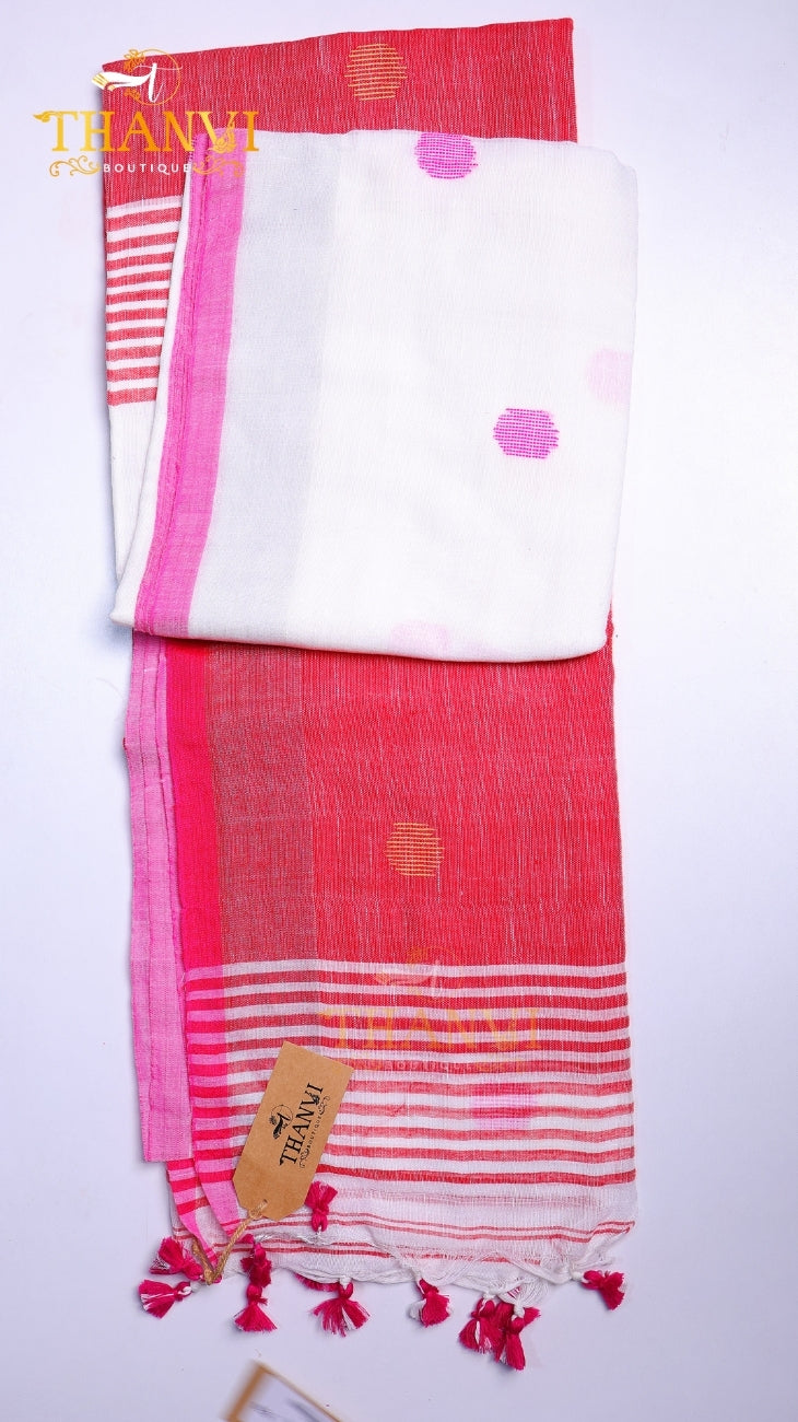 Butta Linen Saree